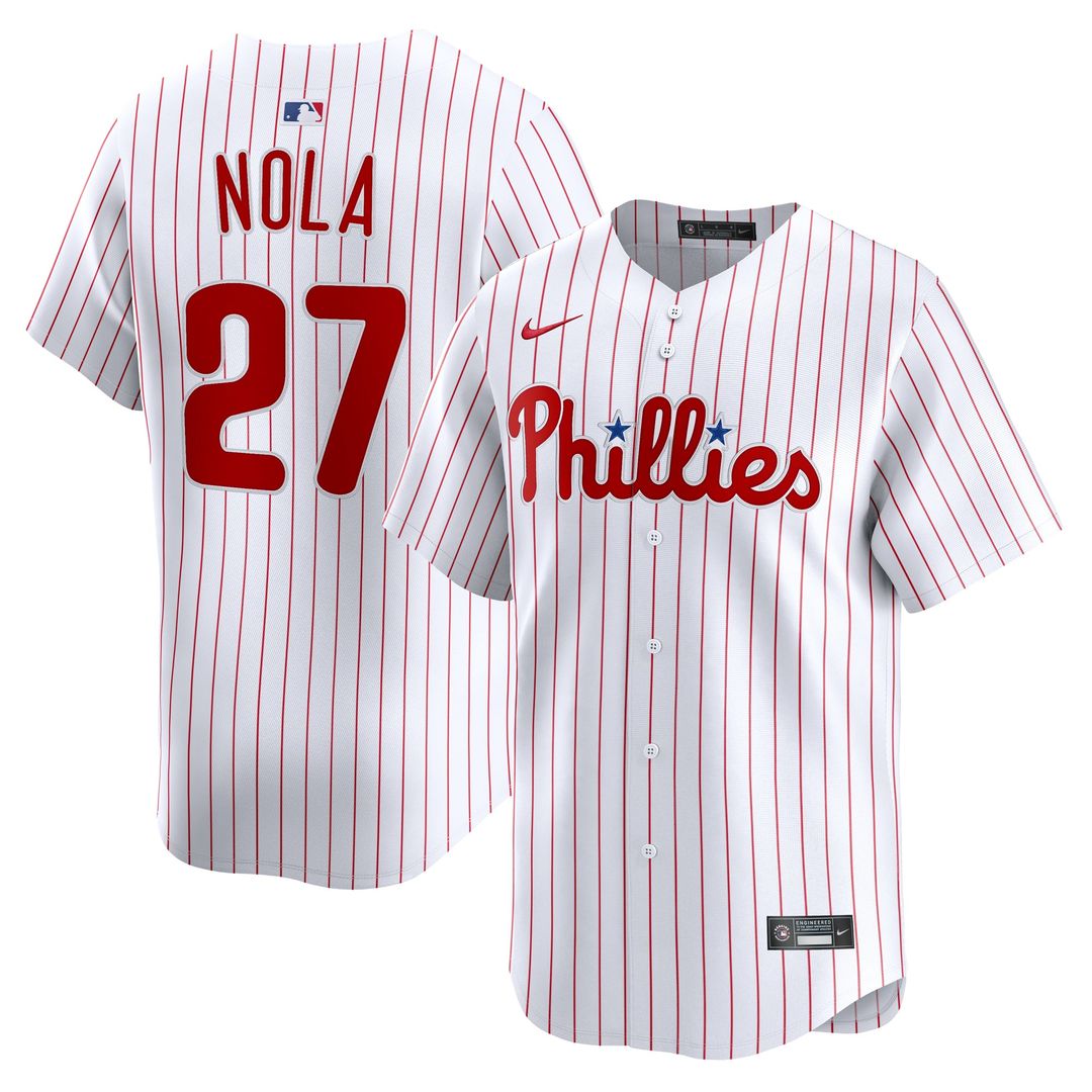 Philadelphia Phillies Aaron Nola Nike White Home Limited Player Jersey