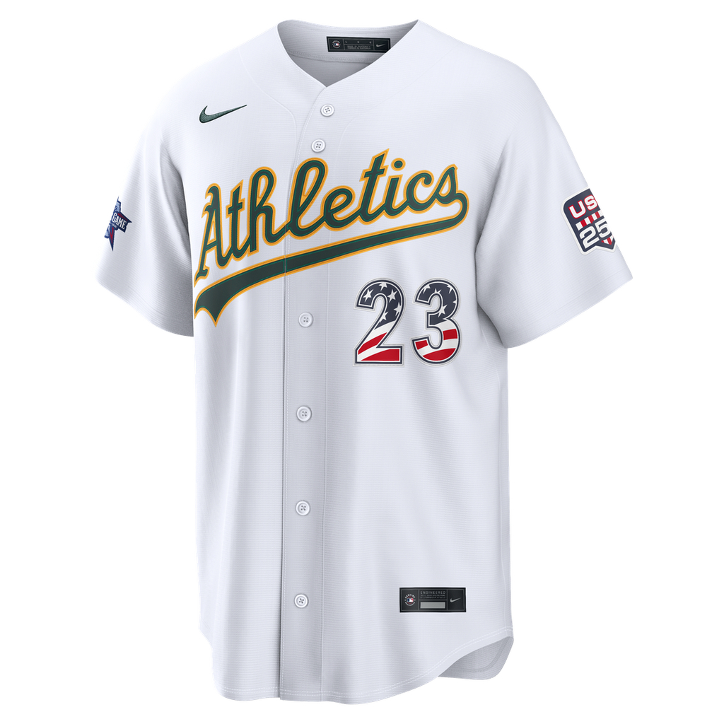 2026 All-Star Edition Stars & Stripes Athletics Shea Langeliers Nike White Stadium Jersey
