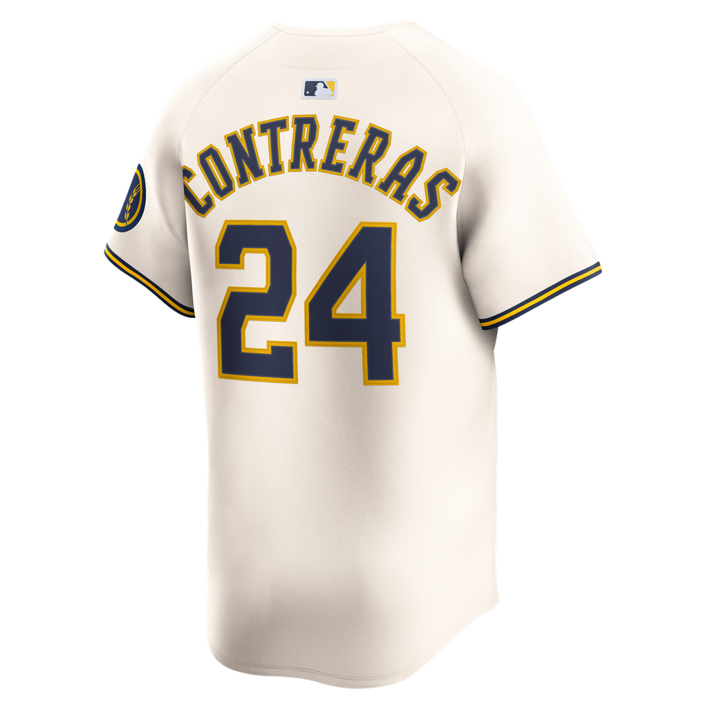 Milwaukee Brewers William Contreras Nike Cream Home Limited Player Jersey