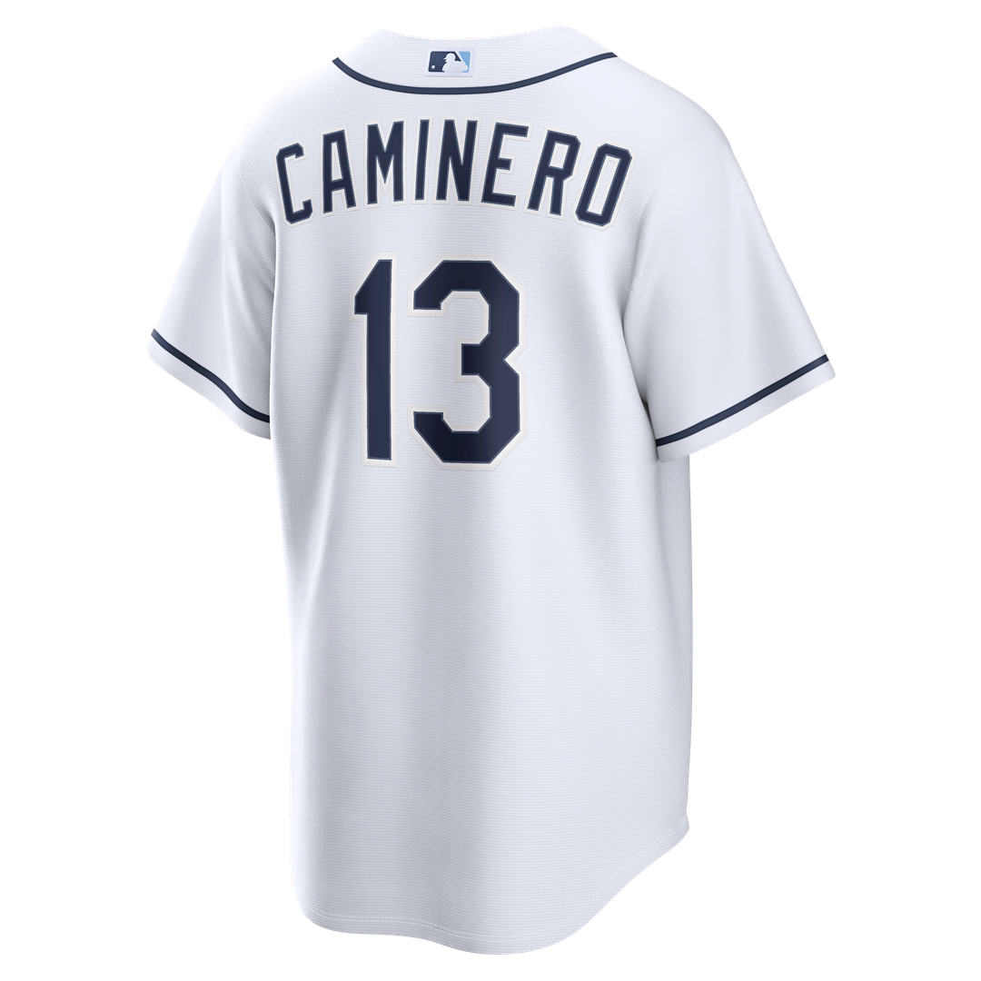 Tampa Bay Rays Junior Caminero Nike White Home Replica Jersey