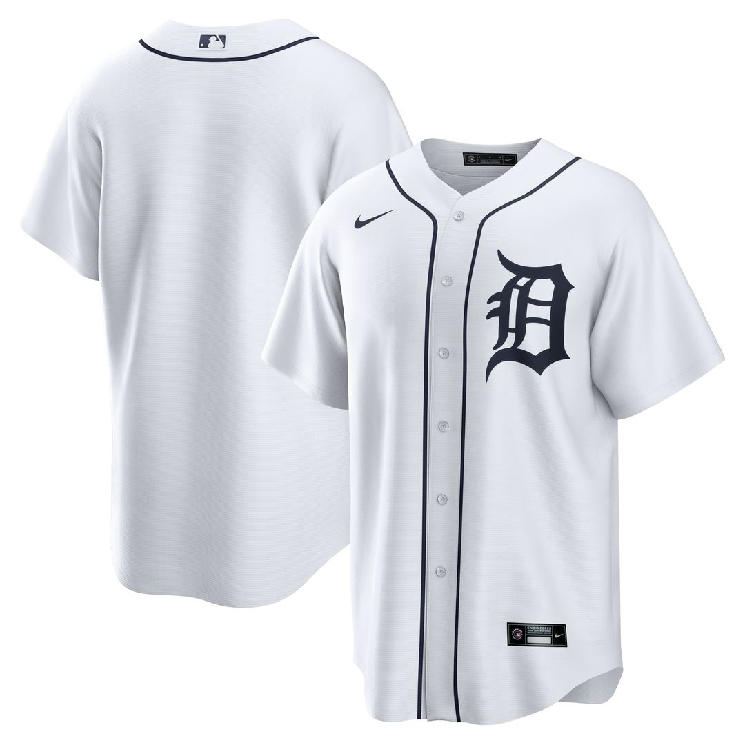 Detroit Tigers Nike White Home Replica Team Jersey