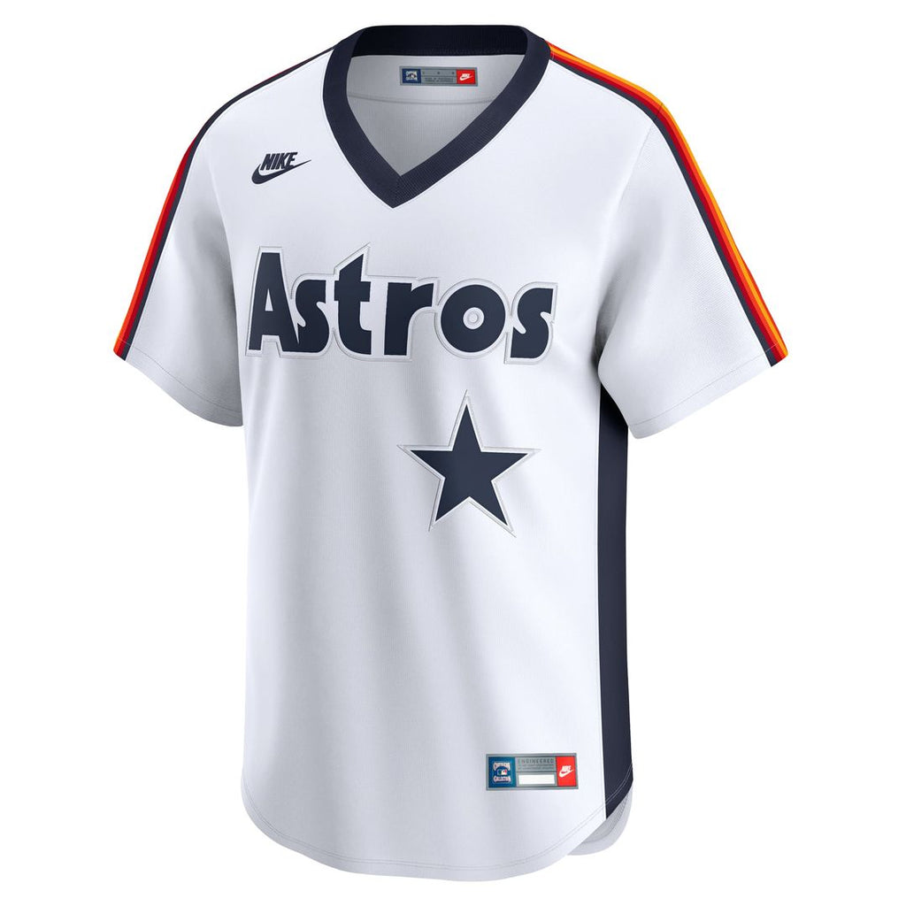 Houston Astros Nolan Ryan Nike White Throwback Cooperstown Collection Limited Jersey