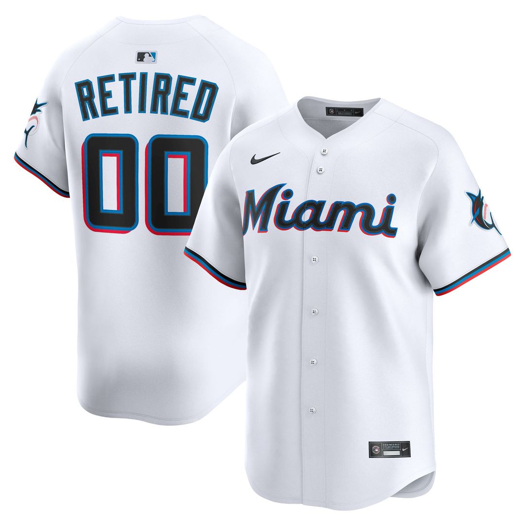 Miami Marlins Nike White Home Limited Pick-A-Player Retired Roster Jersey