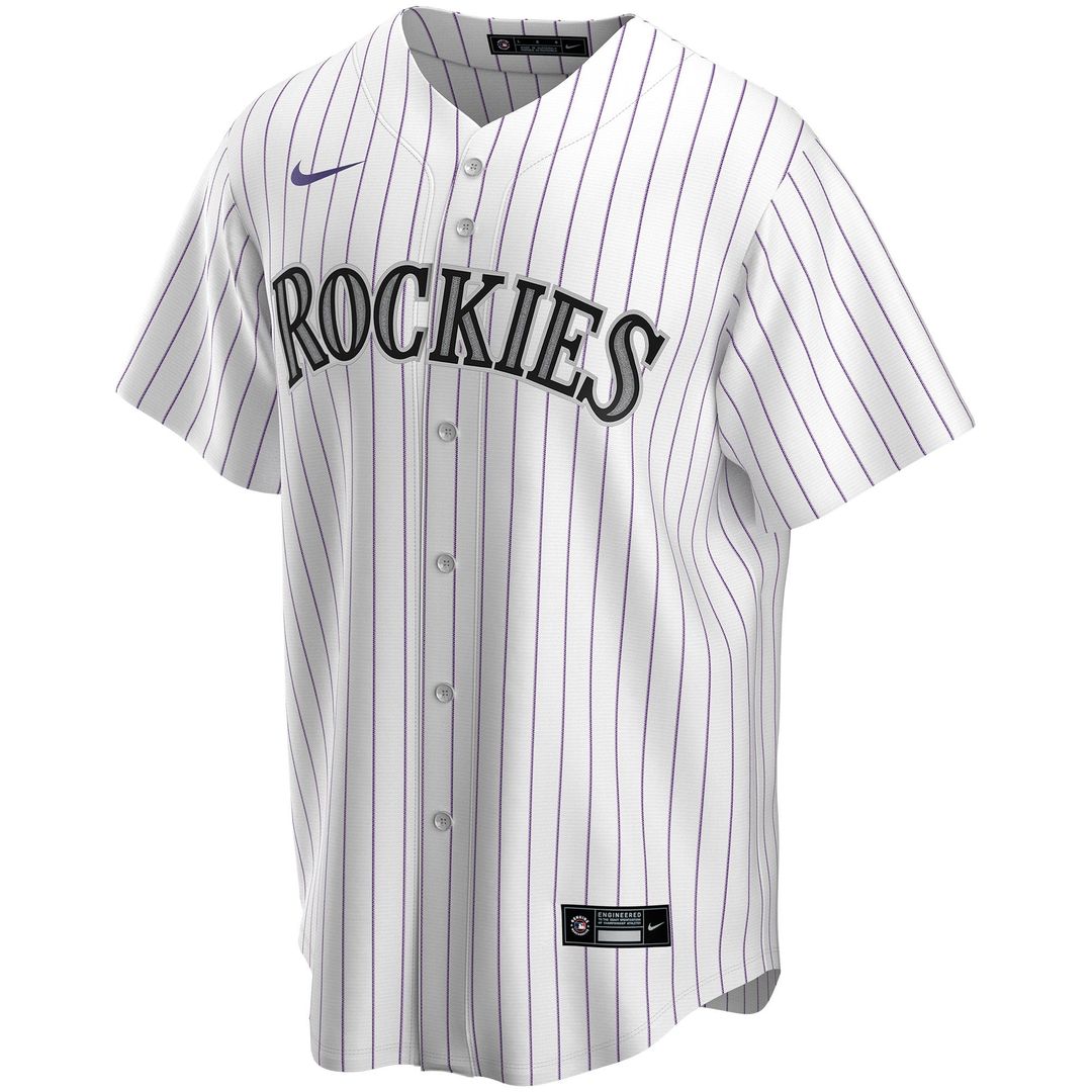 Colorado Rockies Nike White Home Replica Custom Jersey