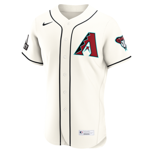 Arizona Diamondbacks Ketel Marte Nike Cream Home Authentic Sponsor Patch Jersey