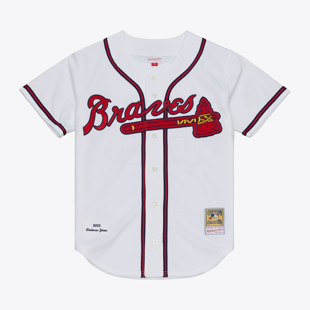 Atlanta Braves Andruw Jones Mitchell & Ness White 2005 Authentic Jersey