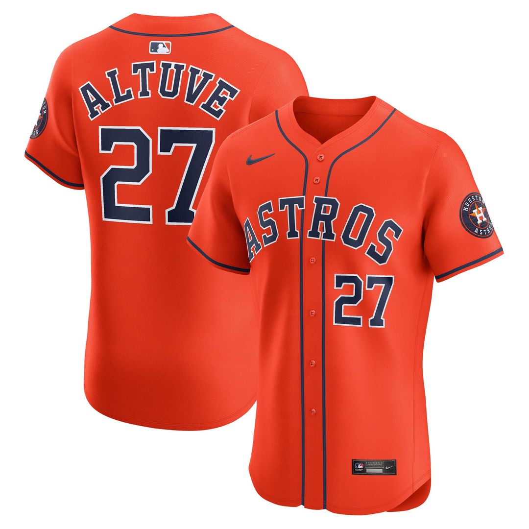 Houston Astros Jose Altuve Nike Navy Alternate 2 Elite Player Jersey