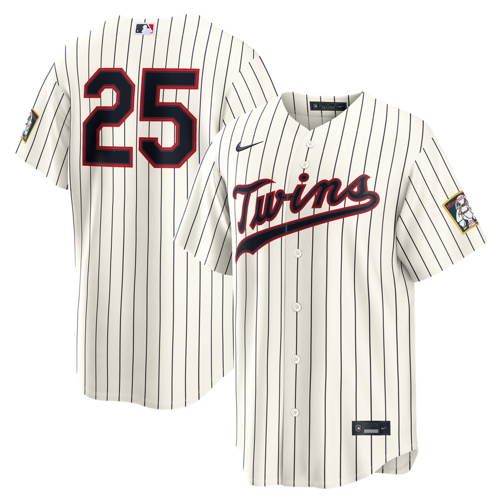 Minnesota Twins Byron Buxton Nike Cream 2026 Field of Dreams Stadium Jersey