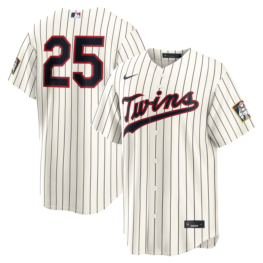 Minnesota Twins Byron Buxton Nike Cream 2026 Field of Dreams Stadium Jersey