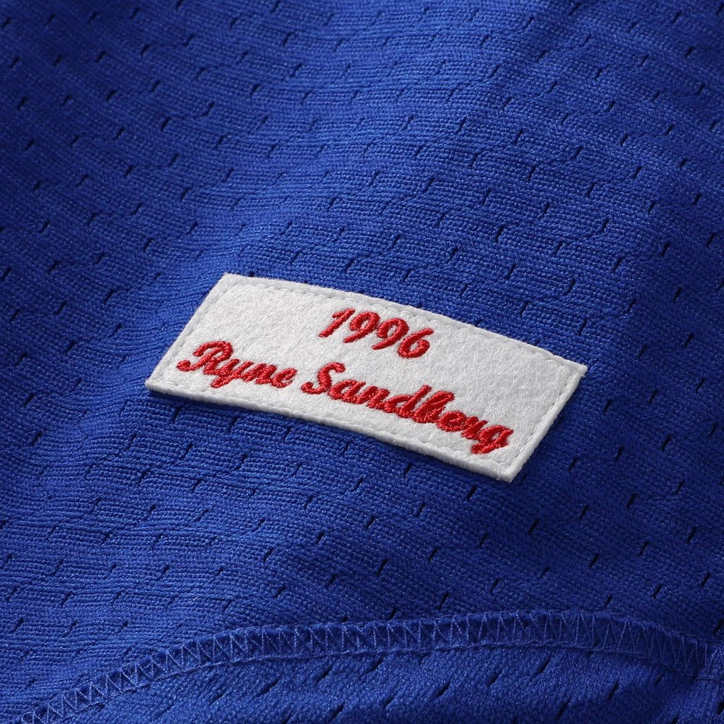Chicago Cubs Ryne Sandberg Mitchell & Ness Royal Cooperstown Collection 1996 Mesh Batting Practice Button-Up Jersey