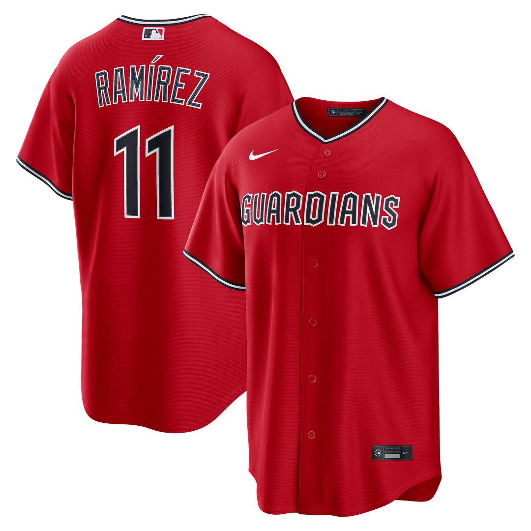 Cleveland Guardians José Ramírez Nike Red Alternate Replica Jersey