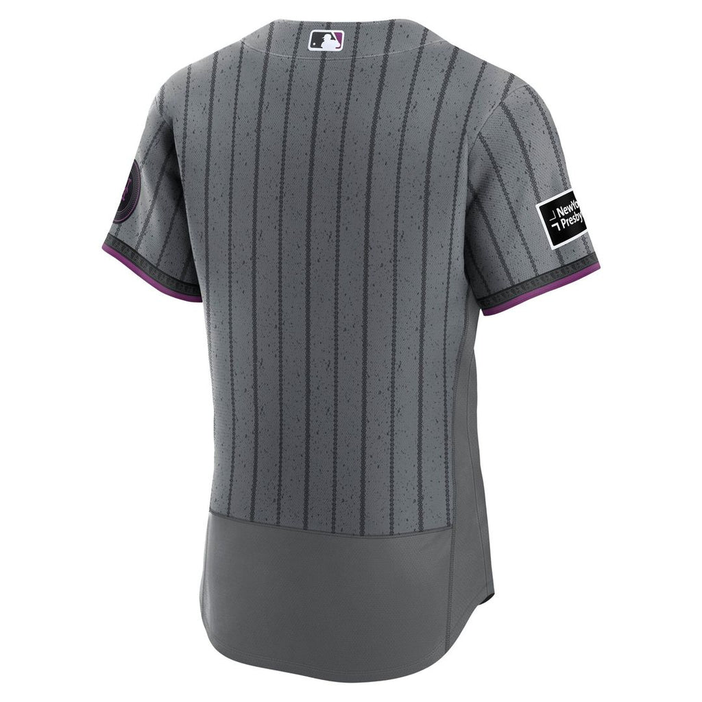 New York Mets Nike Gray City Connect Authentic Sponsor Patch Jersey