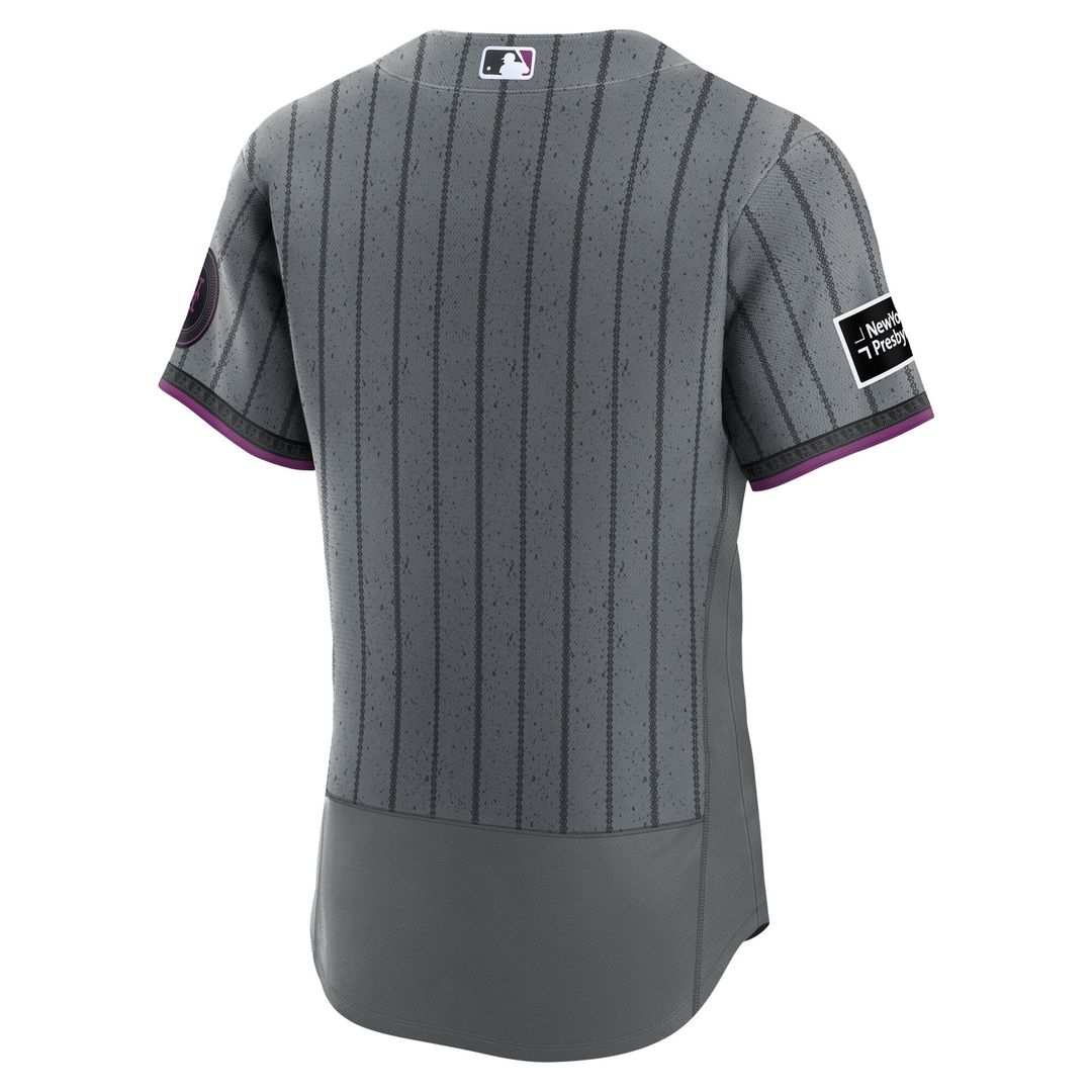 New York Mets Nike Gray City Connect Authentic Sponsor Patch Jersey