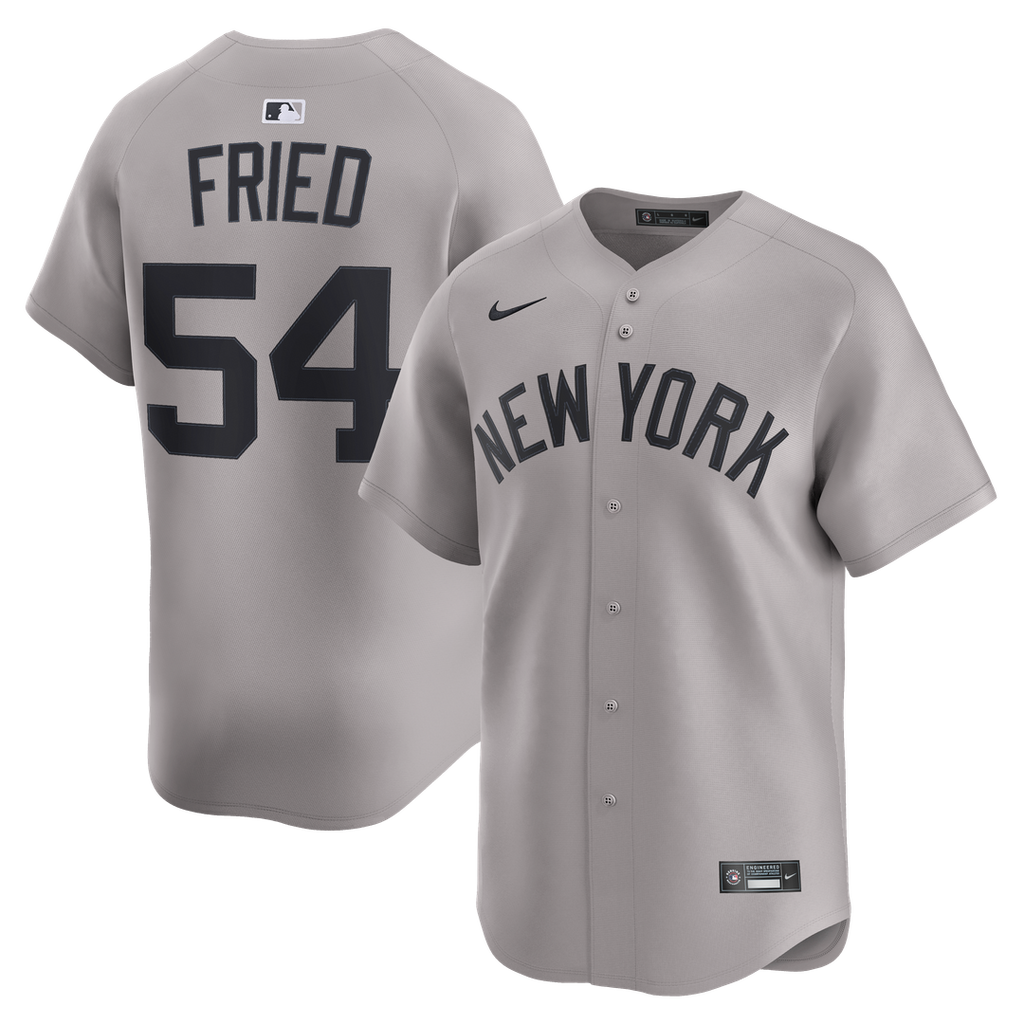 New York Yankees Max Fried Nike Gray Road Limited Player Jersey
