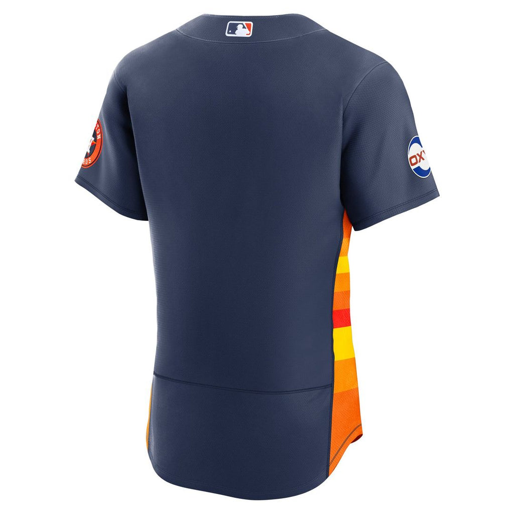 Houston Astros Nike Orange Alternate Sponsor Patch Authentic Jersey