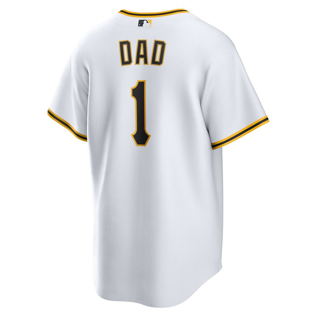 Pittsburgh Pirates Nike White #1 Dad Home Replica Jersey