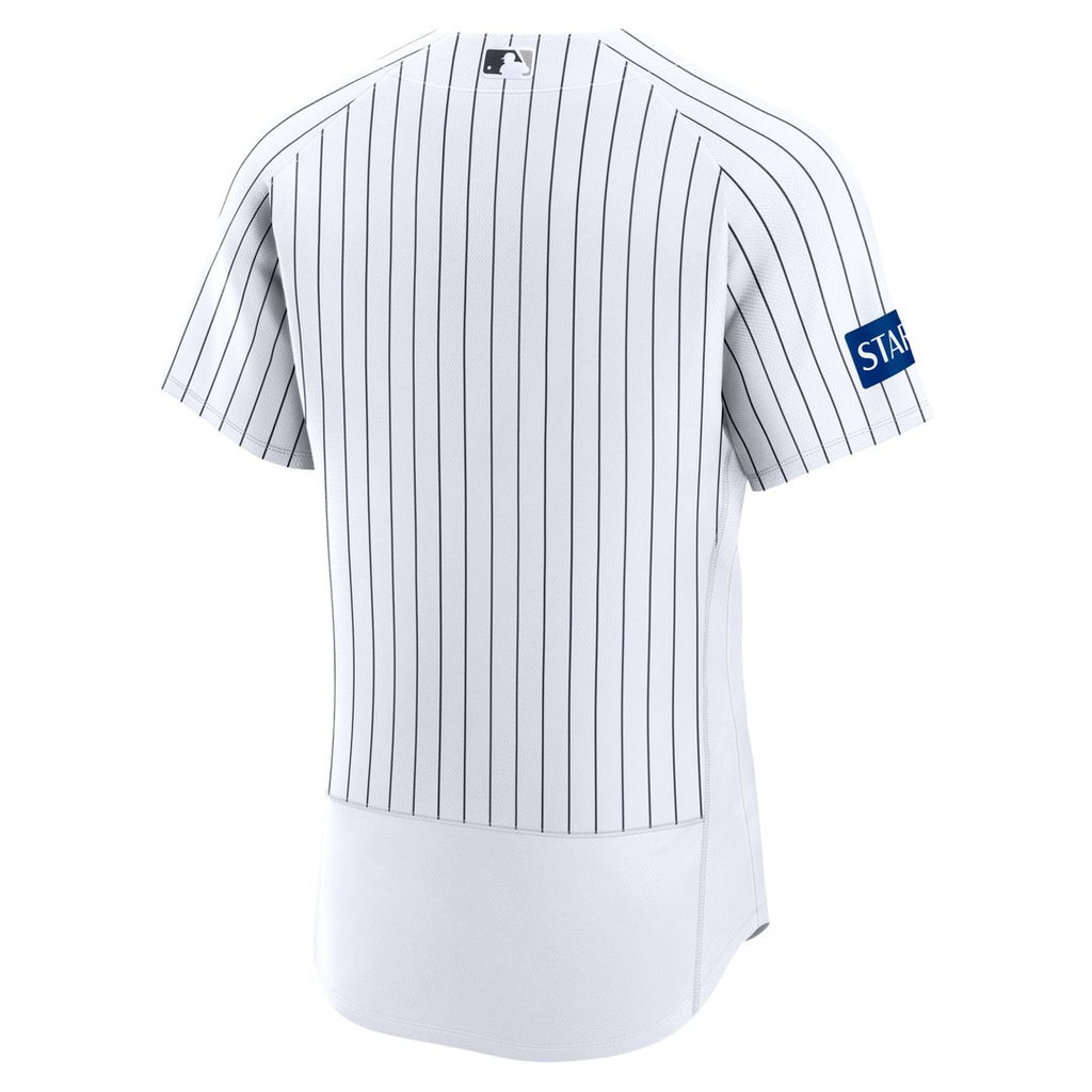 New York Yankees Nike White Home Sponsor Patch Authentic Jersey