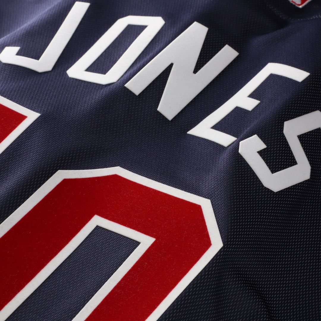 Atlanta Braves Chipper Jones Mitchell & Ness Navy Authentic Batting Practice Jersey