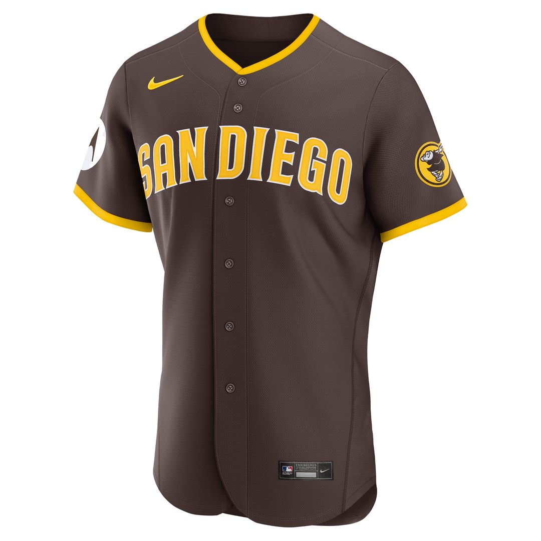 San Diego Padres Nike Khaki Alternate Sponsor Patch Authentic Jersey