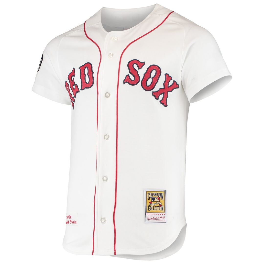 Boston Red Sox David Ortiz Mitchell & Ness White 2004 Cooperstown Collection Home Authentic Jersey