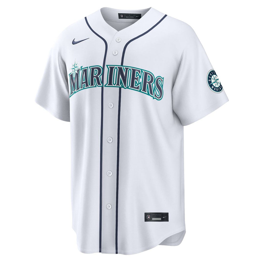 Seattle Mariners Nike White Home Stadium Custom Jersey