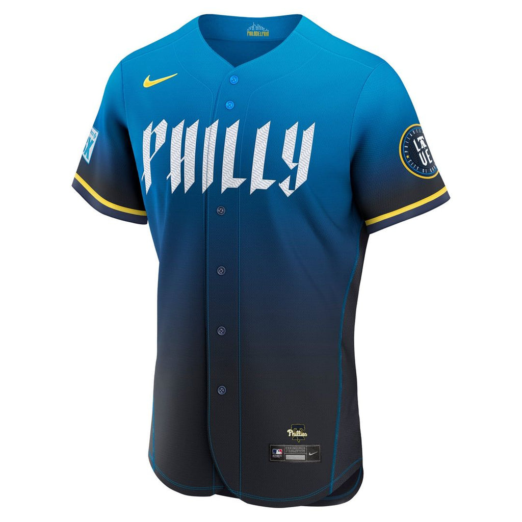 Philadelphia Phillies Trea Turner Nike Navy City Connect Authentic Sponsor Patch Jersey
