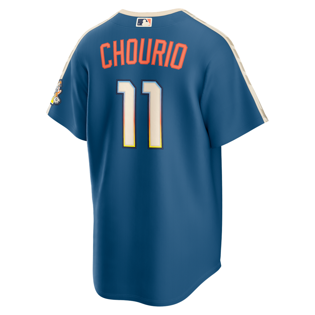 Milwaukee Brewers Jackson Chourio Nike Mineral Blue 2026 City Connect Stadium Jersey
