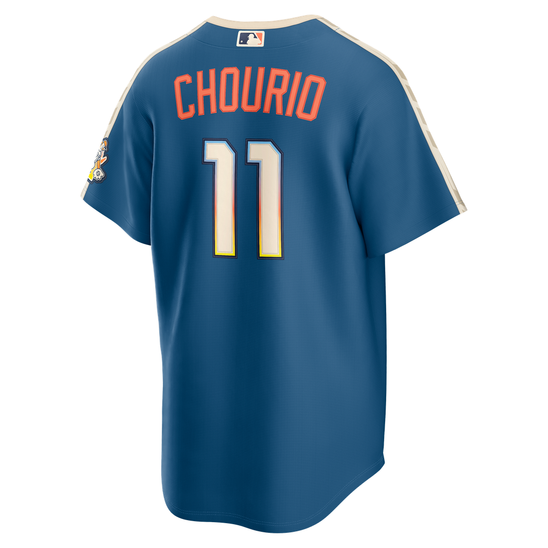 Milwaukee Brewers Jackson Chourio Nike Mineral Blue 2026 City Connect Stadium Jersey