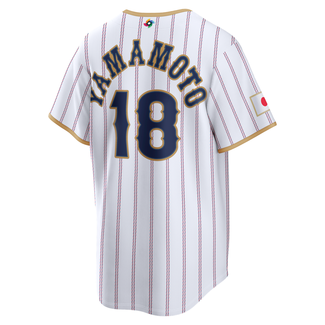 Japan Baseball Yoshinobu Yamamoto Nike White 2026 World Baseball Classic Home Stadium Jersey