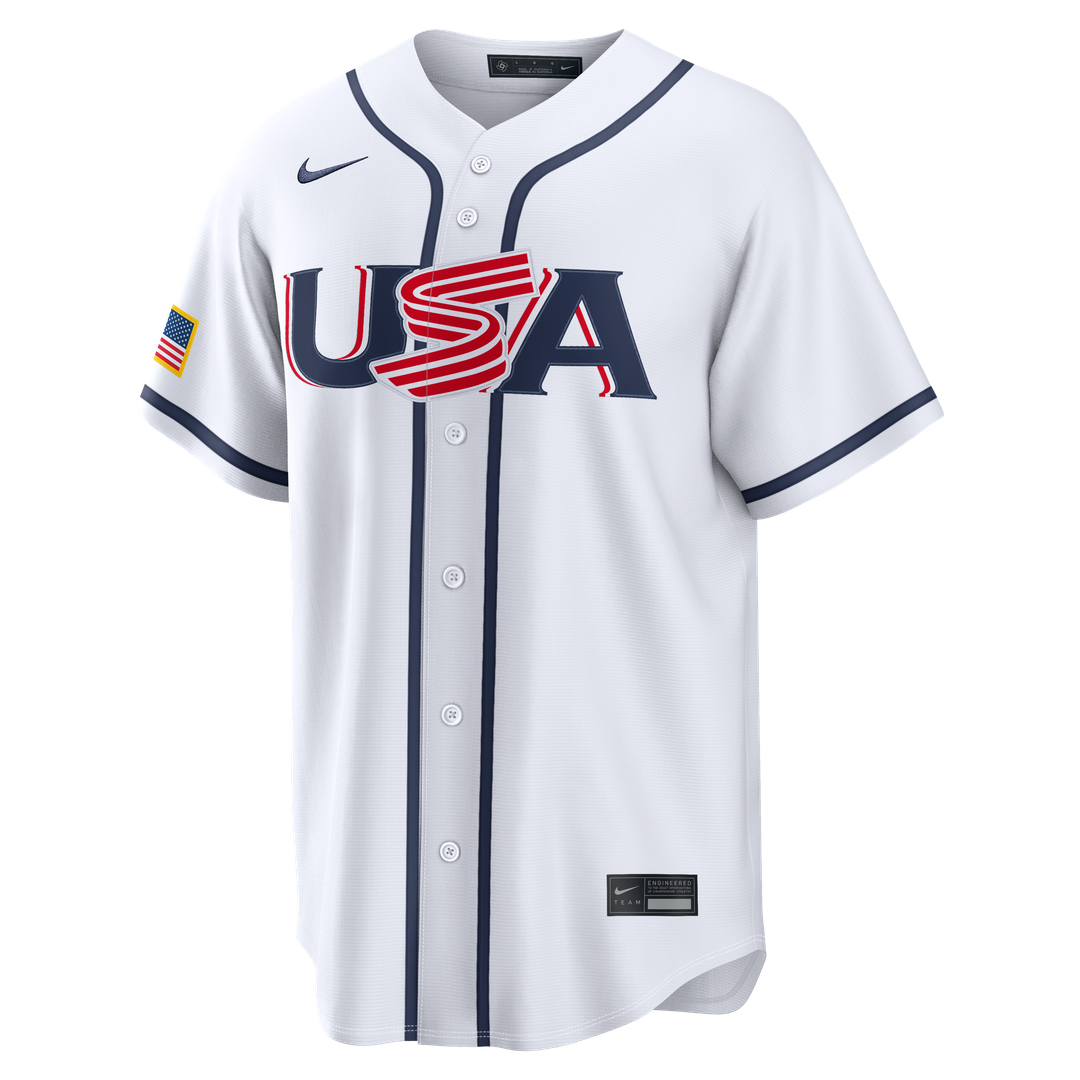 USA Baseball Cal Raleigh Nike White 2026 World Baseball Classic Home Stadium Jersey