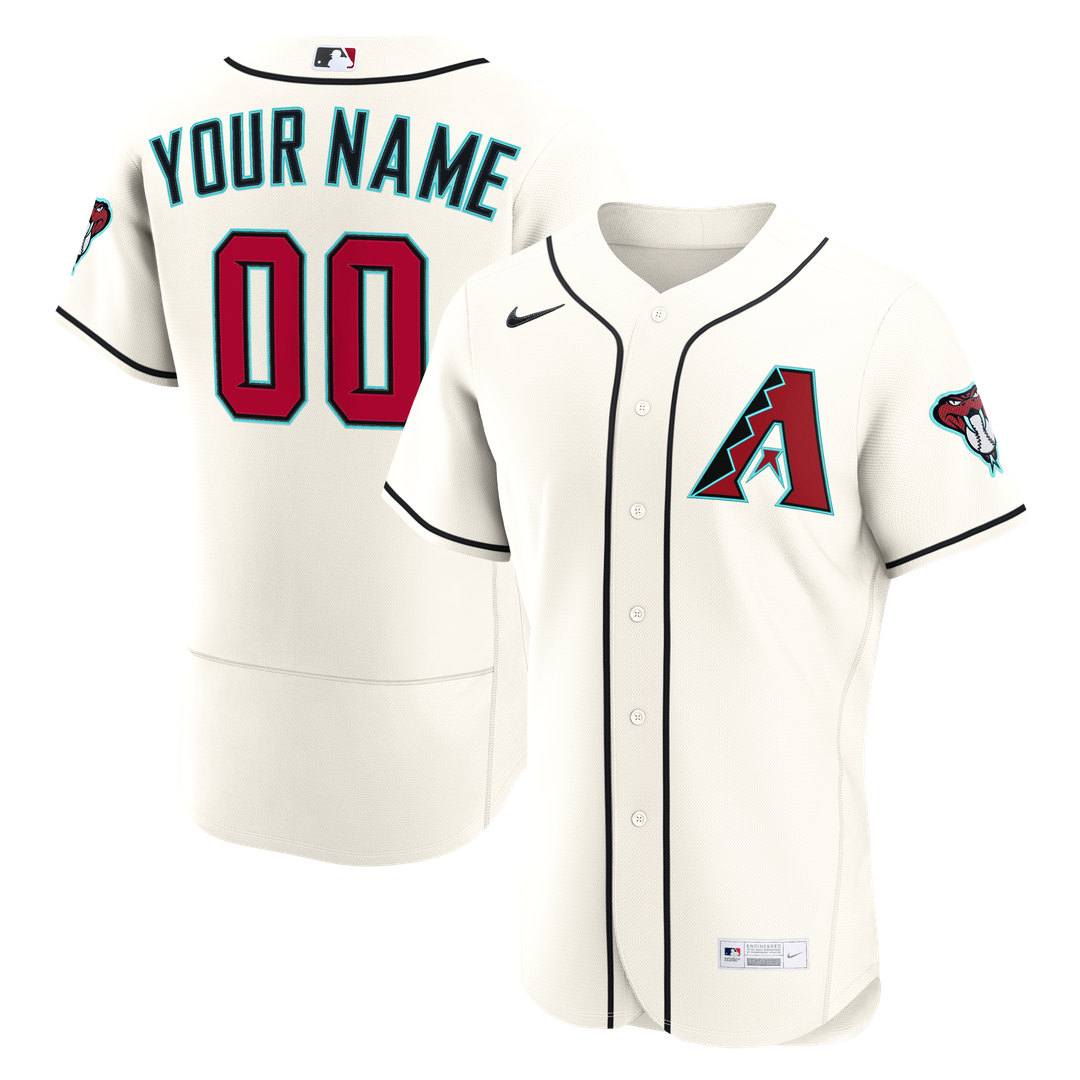 Arizona Diamondbacks Nike Cream Home Authentic Custom Jersey