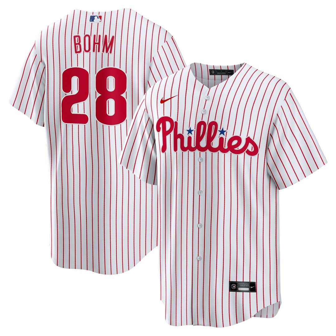 Philadelphia Phillies Alec Bohm Nike White Home Replica Jersey