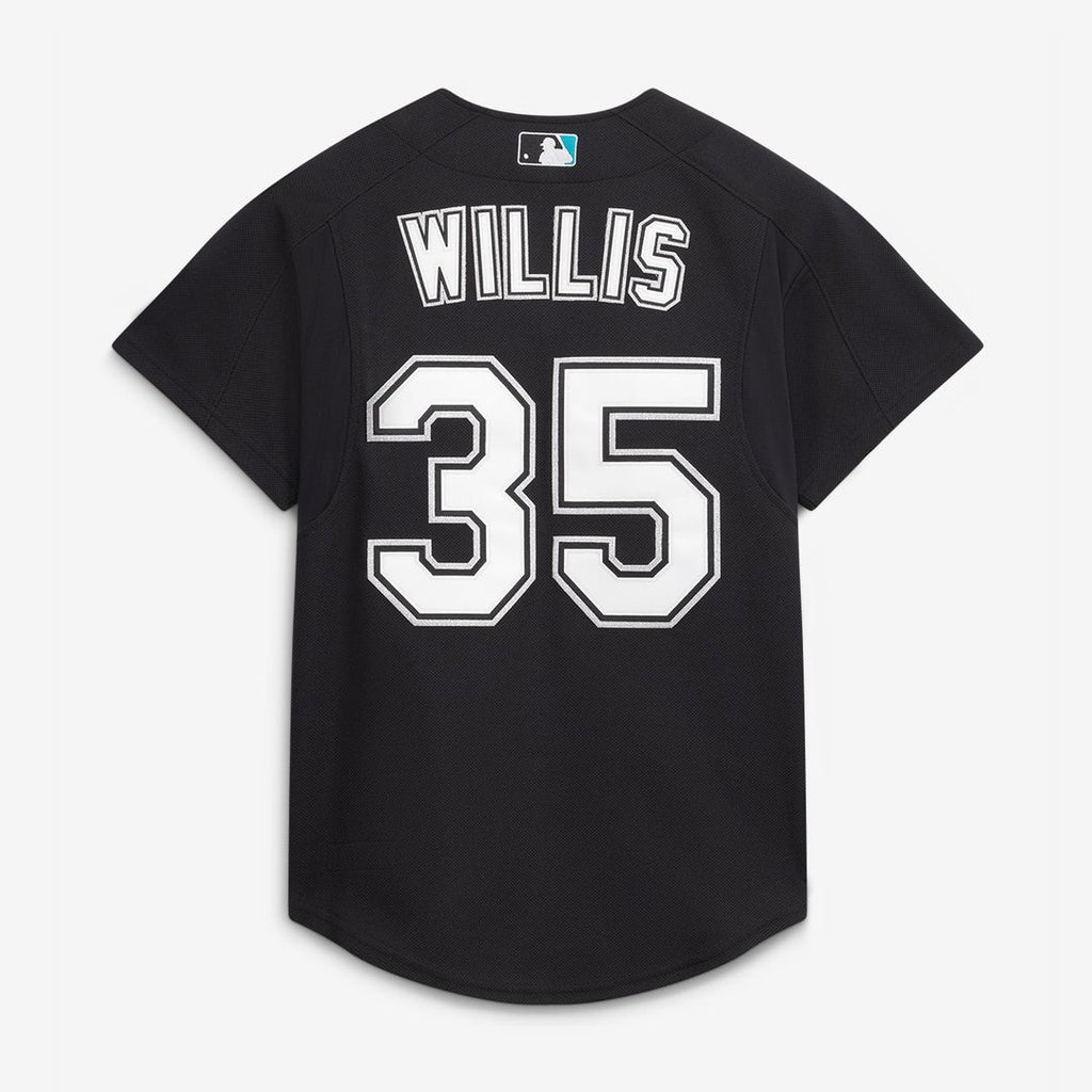 Florida Marlins Dontrelle Willis Mitchell & Ness Black Cooperstown Collection Mesh Batting Practice Button-Up Jersey