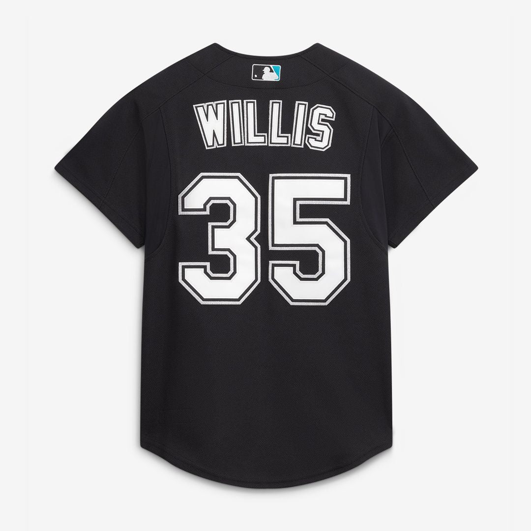 Florida Marlins Dontrelle Willis Mitchell & Ness Black Cooperstown Collection Mesh Batting Practice Button-Up Jersey