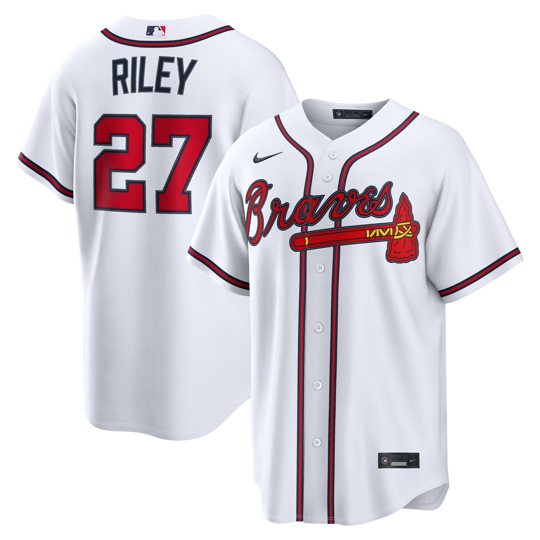 Atlanta Braves Austin Riley Nike Navy Alternate Replica Jersey