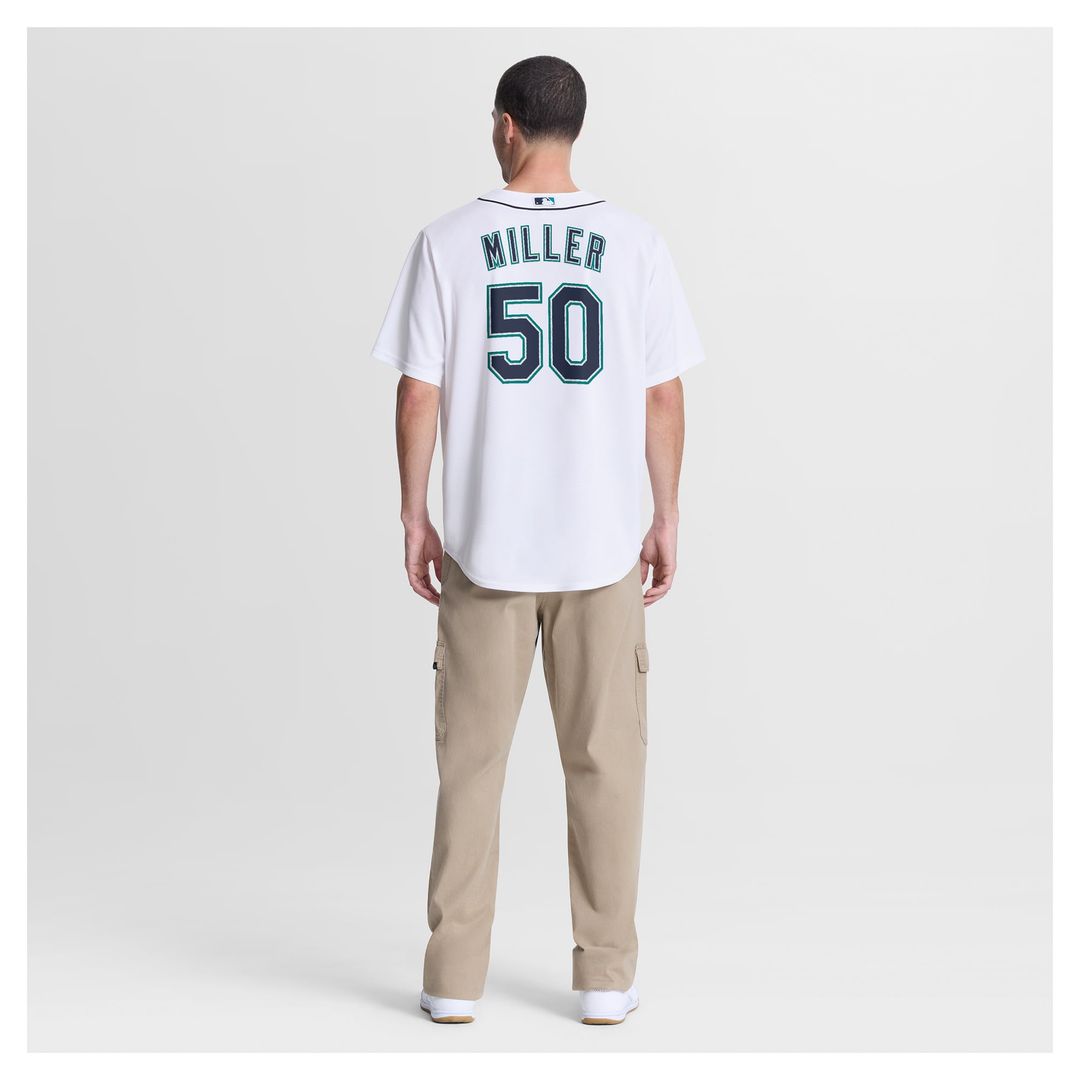 Seattle Mariners Bryce Miller Nike White Home Replica Jersey
