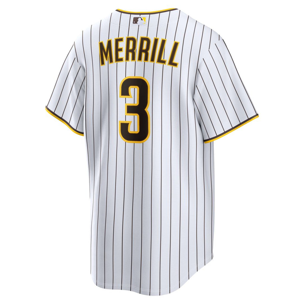 San Diego Padres Jackson Merrill Nike White Home Replica Player Jersey