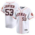 Houston Astros Cristian Javier Nike White Home Limited Player Jersey
