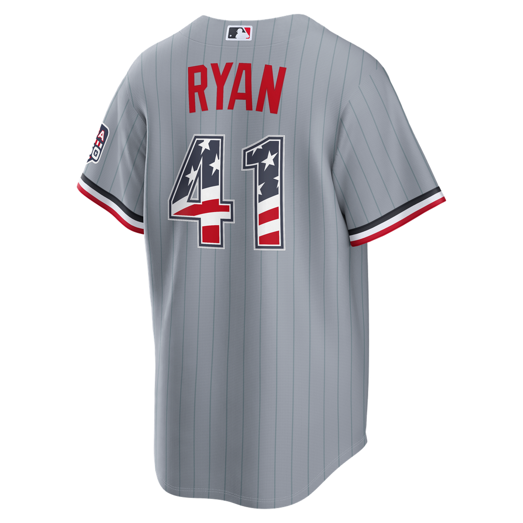Fourth of July Minnesota Twins Joe Ryan Nike Gray USA 250 Stadium Jersey