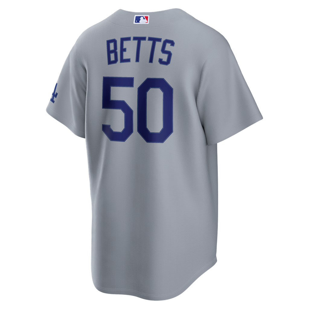 Los Angeles Dodgers Mookie Betts Nike Gray Stadium Jersey