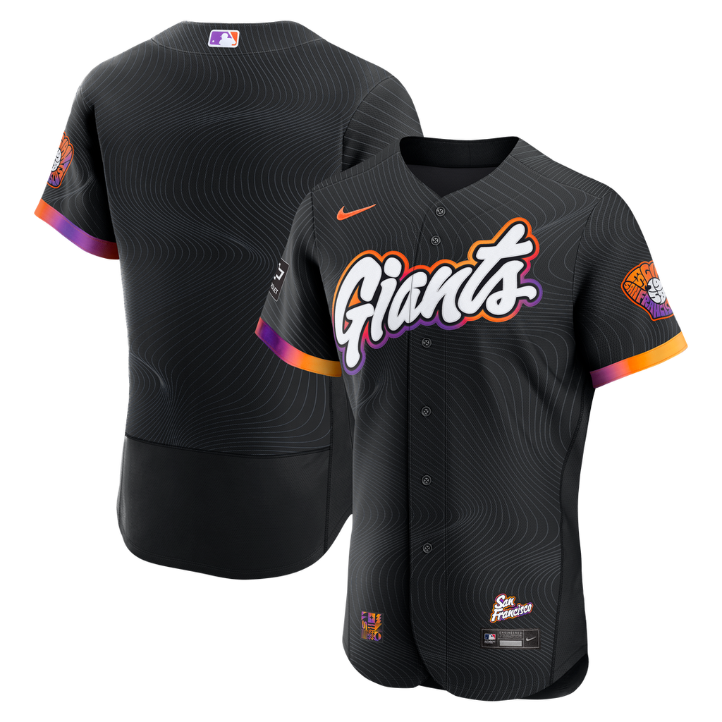 San Francisco Giants Nike Anthracite City Connect Authentic Sponsor Patch Jersey