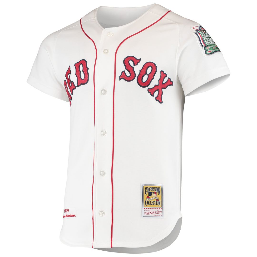 Boston Red Sox Pedro Martinez Mitchell & Ness White 1999 Cooperstown Collection Home Authentic Jersey