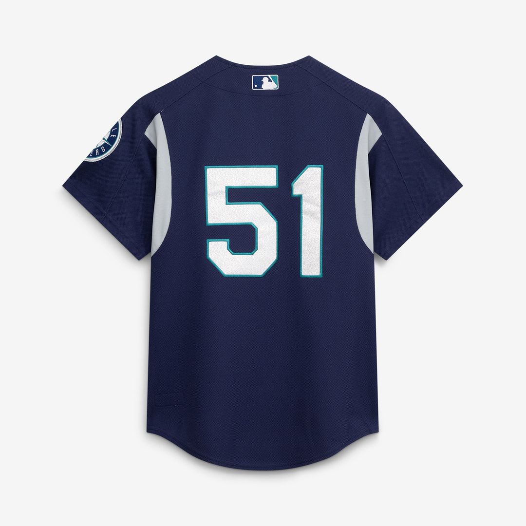 Seattle Mariners Ichiro Suzuki Mitchell & Ness Navy Cooperstown Collection Batting Practice Jersey