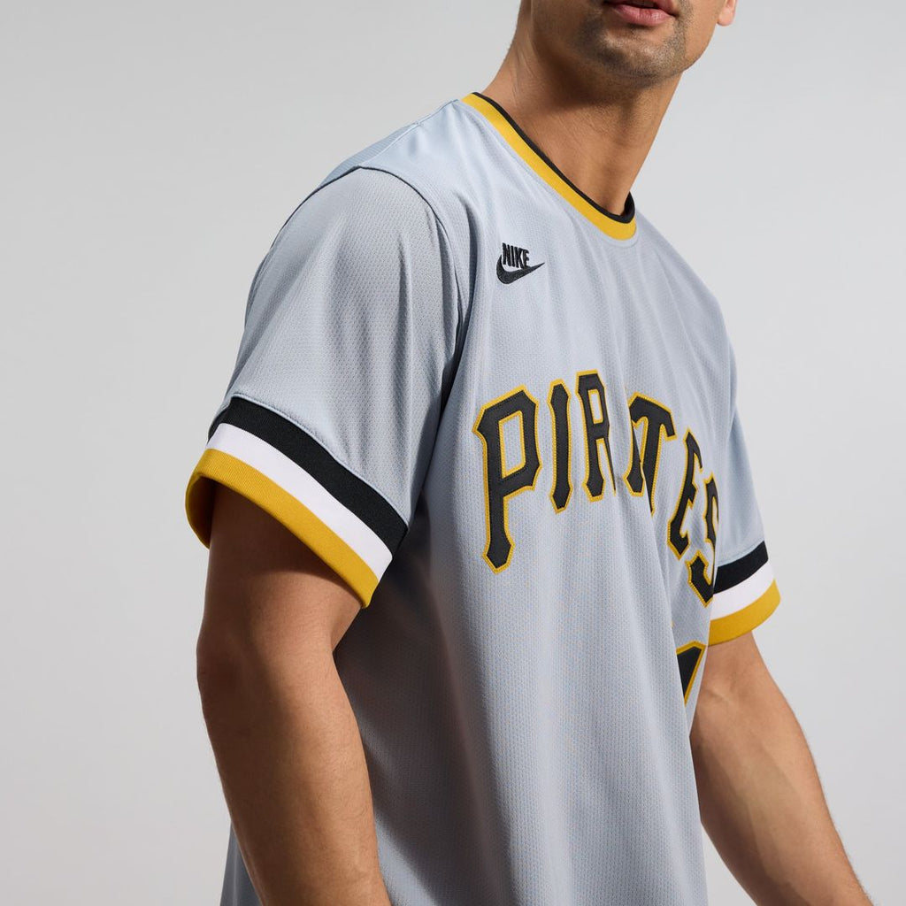 Pittsburgh Pirates Roberto Clemente Nike Gray Throwback Cooperstown Collection Limited Jersey