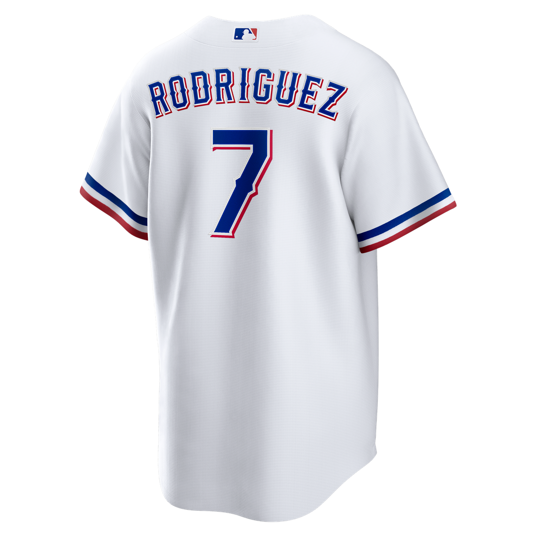 Texas Rangers Ivan Rodriguez Nike White Home Retired Player Replica Jersey