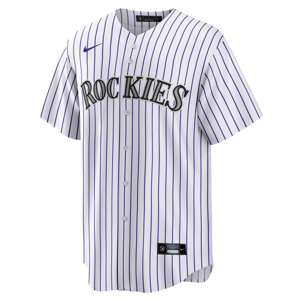Colorado Rockies Jordan Beck Nike White Home Replica Jersey