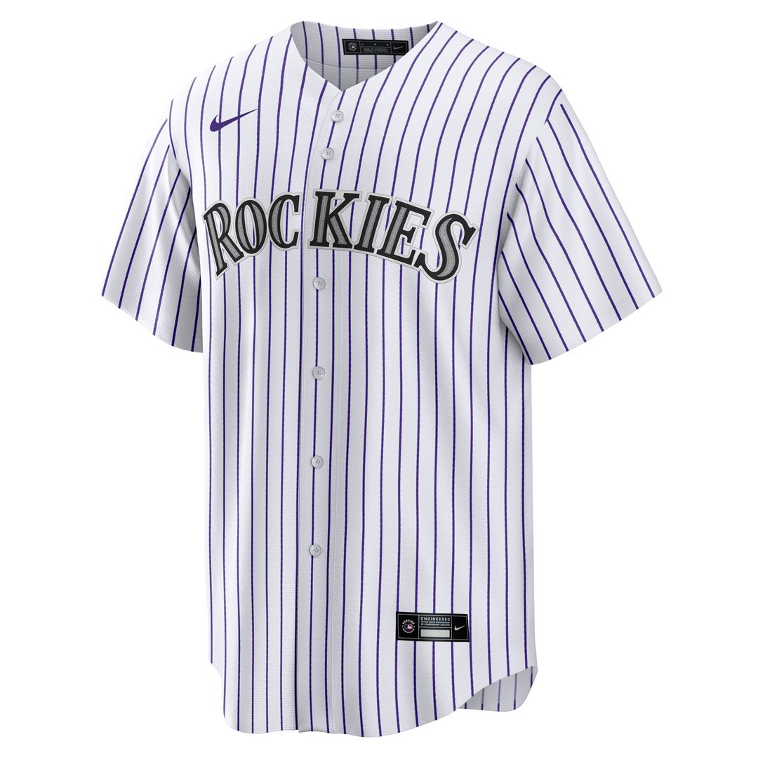 Colorado Rockies Jordan Beck Nike White Home Replica Jersey