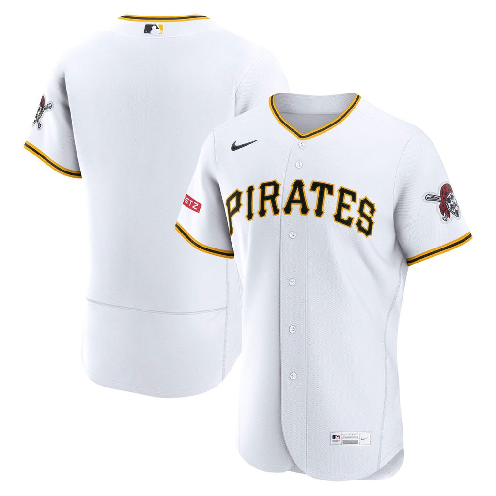 Pittsburgh Pirates Nike White Home Sponsor Patch Authentic Jersey