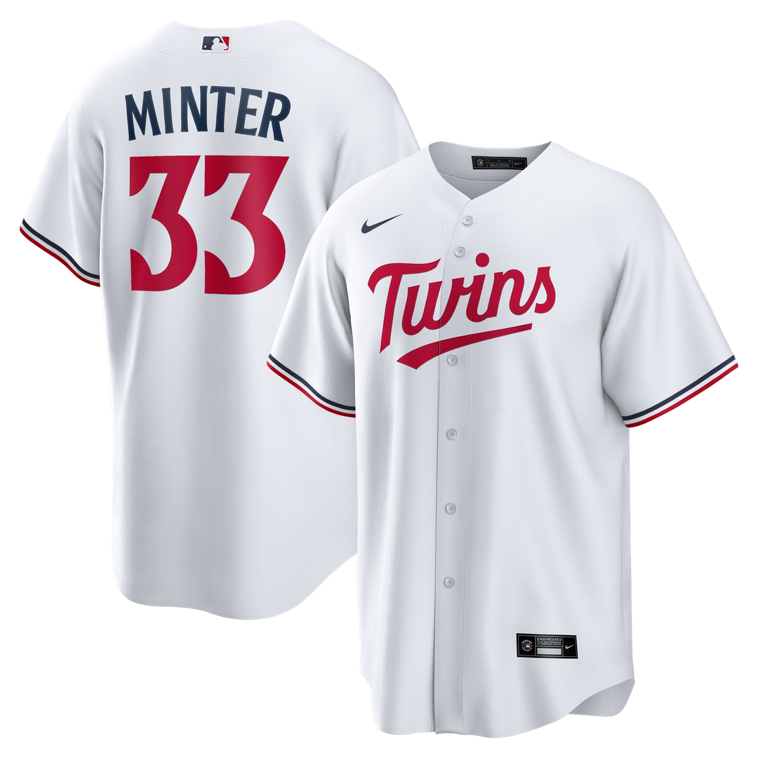 Minnesota Twins A.J. Minter Nike White Home Replica Jersey