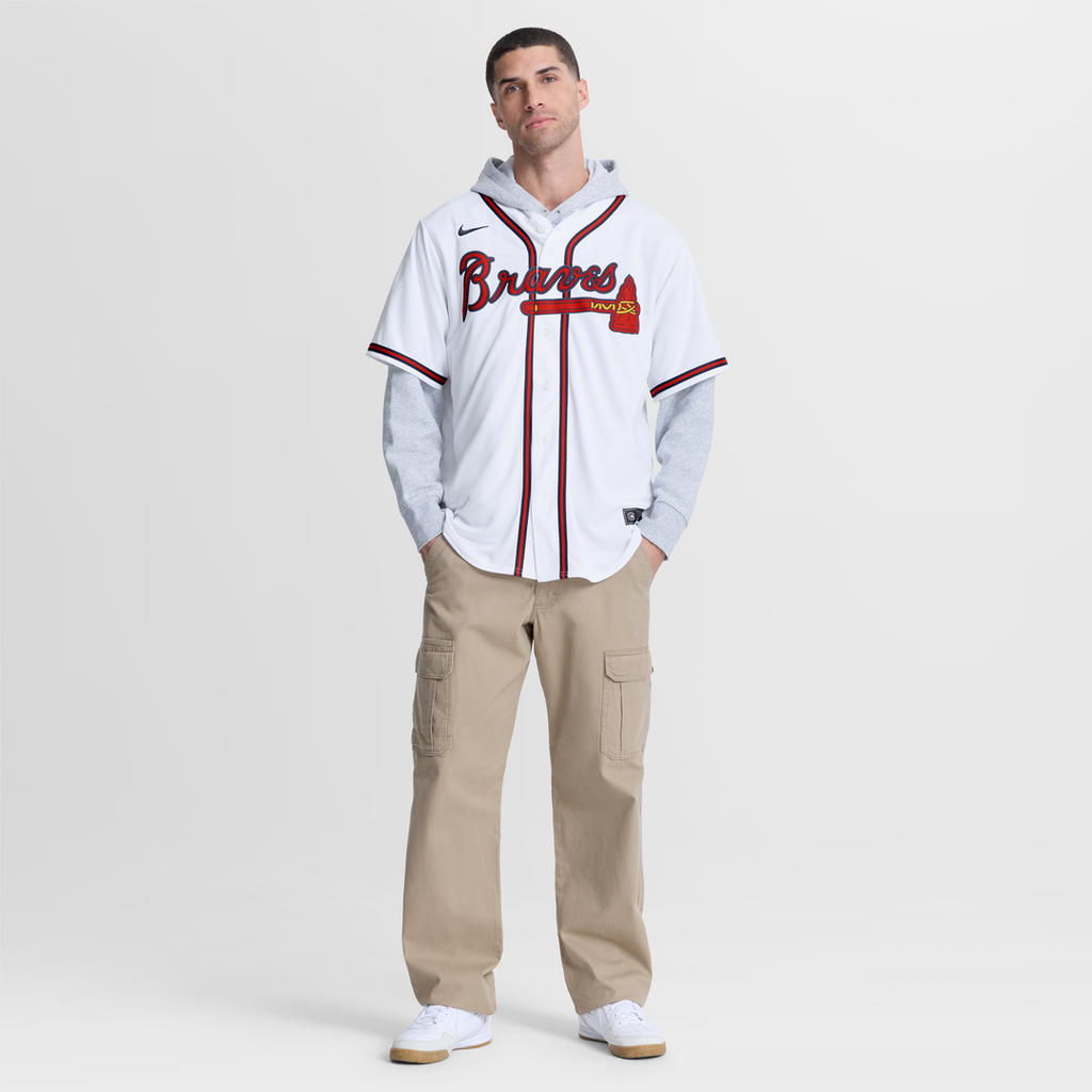 Atlanta Braves Spencer Schwellenbach Nike White Home Replica Jersey